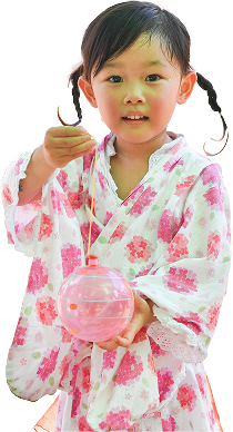 浴衣姿の園児