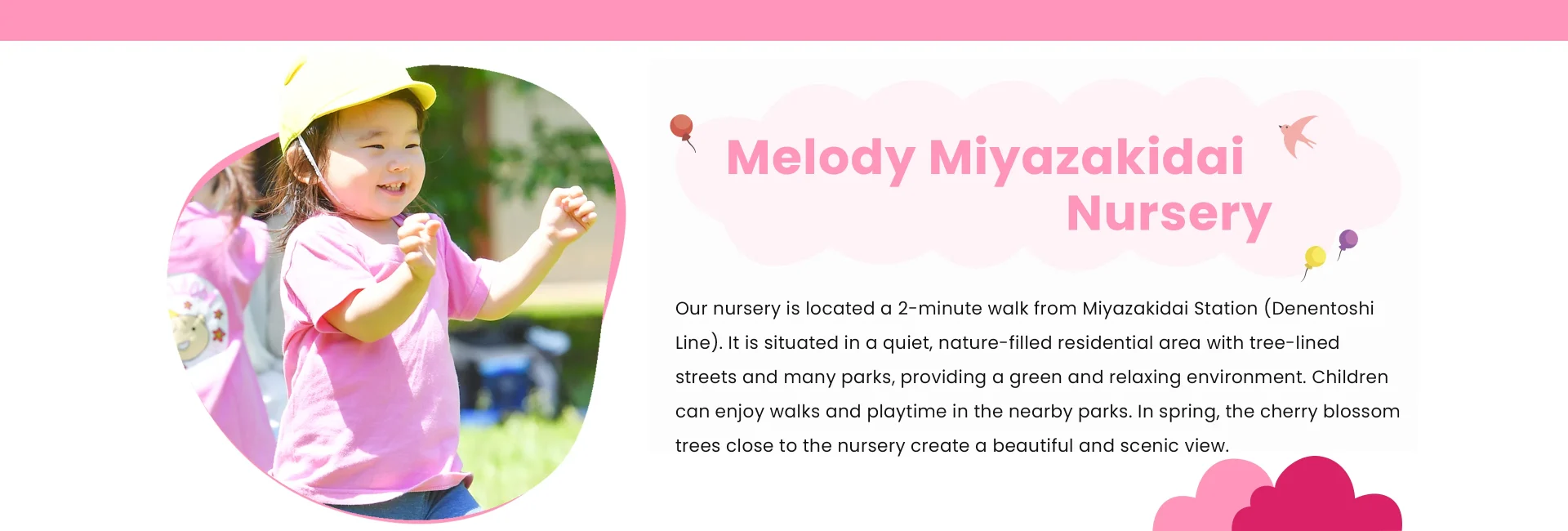 Smiling children at Melody Miyazakidai Nursery