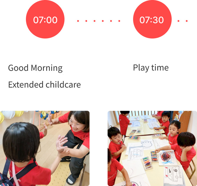 Morning activities and early childcare at our nursery