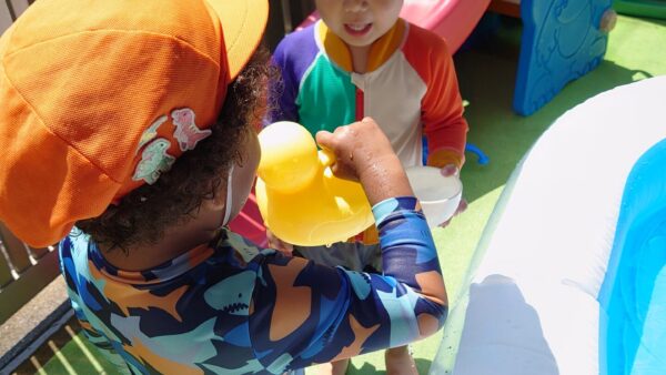稲田堤園　Rabbitチーム　水遊び