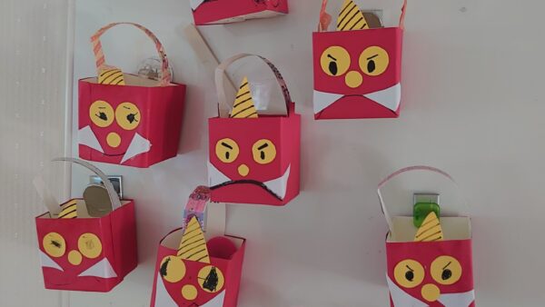 節分製作とお外遊び風景