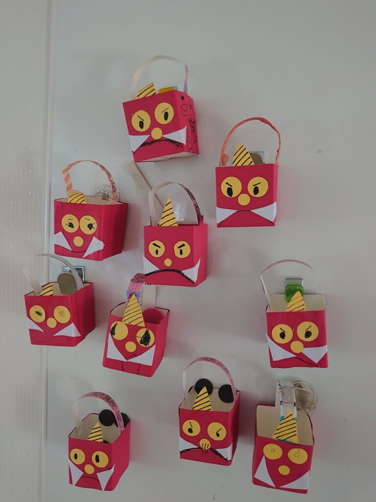 節分製作とお外遊び風景